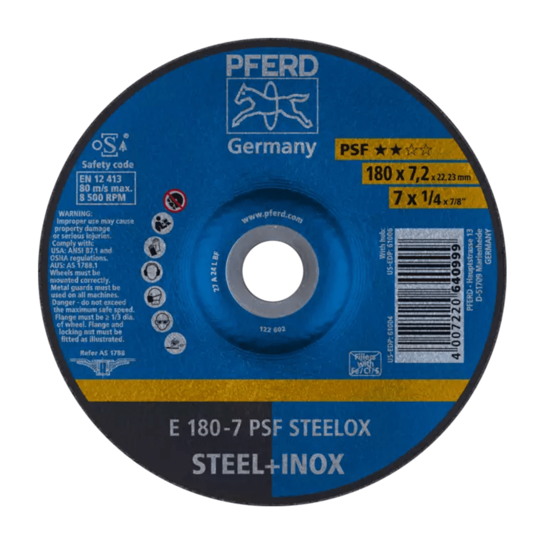 Disco Pulir Metal 7" X 1/4" T27 PSF Naranja - SKU 640999