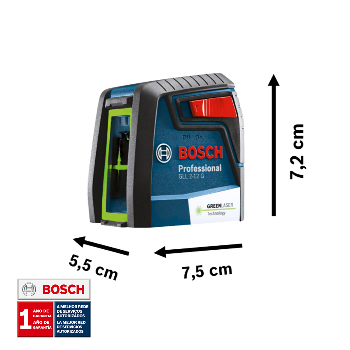 Nivel Laser GLL 2-12G 12MT 2 Lineas Verdes (1 VERT, 1HOR)2AA - SKU 0601063VD0 - Imagen 5