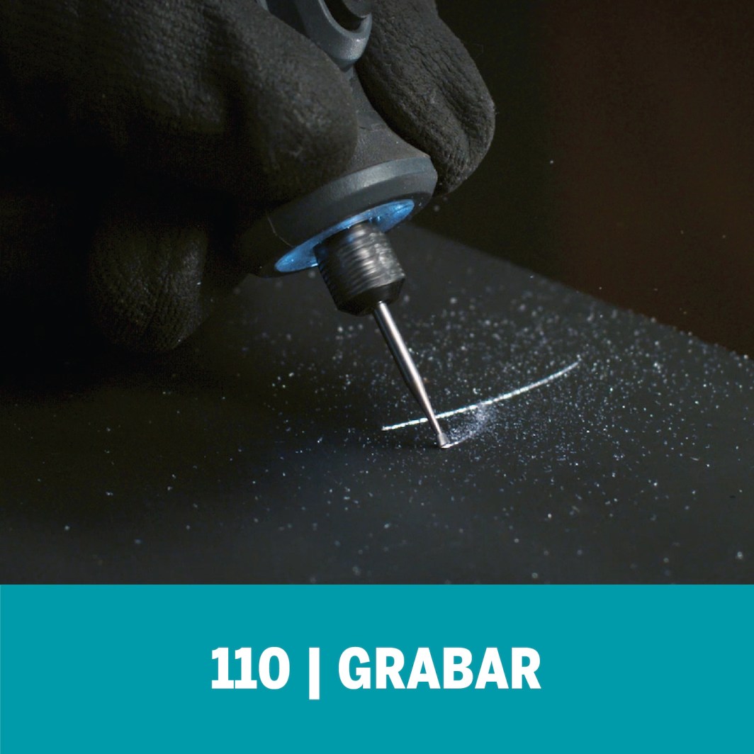 Dremel Fresa De Grabado De Punta Cuadrada De 2,0mm Para Madera, Metal, Cuero, Plástico, Goma y Cartón (Modelo 110)