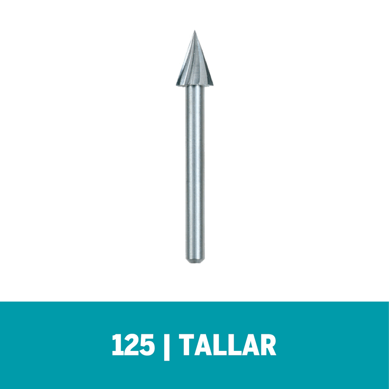 Dremel Fresa De Tallado De Punta Flecha De 6,4mm Para Madera, Metal, Cuero, Plástico, Goma y Cartón (Modelo 125)