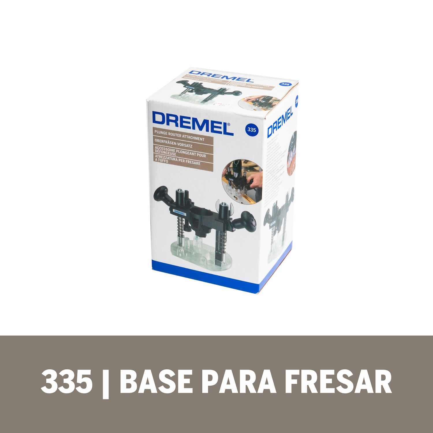 Transformea tu mototool Dremel en una fresadora por inmersión. Convierte la multiherramienta Dremel en una fresadora por inmersión compacta e ideal para los proyectos de fresado más ligeros. La base transparente te permite fresar conservando la visibilidad sobre la pieza de trabajo para mayor precisión. Obtén bordes curvos, ranuras rectas o disfruta de la libertad de empezar a fresar en mitad de la pieza de trabajo para realizar trabajos de incrustación. Fresa círculos perfectos o líneas rectas y limpias con las guías incluidas para círculos y líneas.