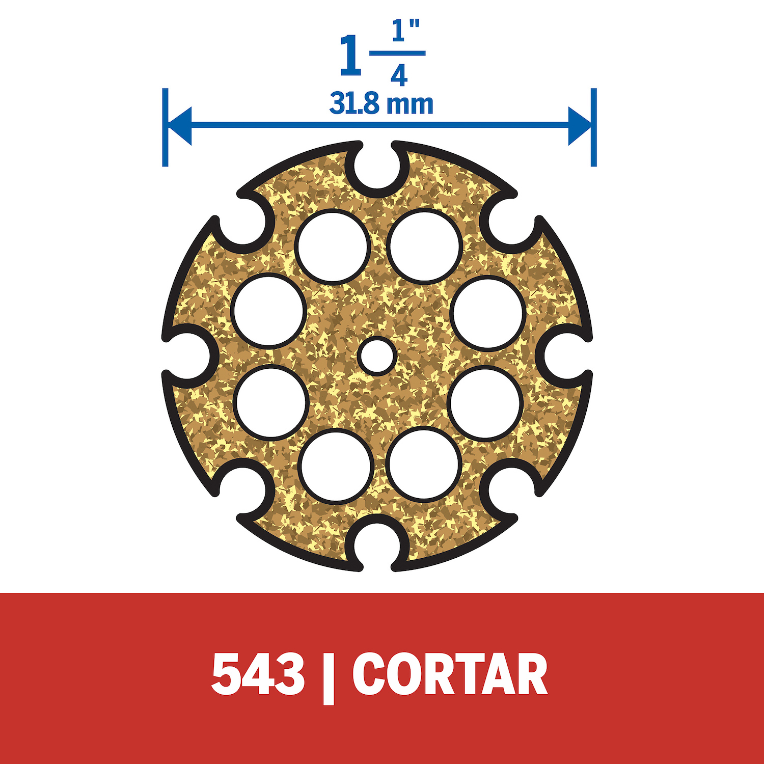 Corta 33% más profundo que el disco de corte/conformado anterior, hasta 1/2 pulg. de profundidad Ideal para cortar y conformar madera dura y blanda. También puede usarse para fibra de vidrio, plástico y laminado Disco revestido con grano de carburo de tungsteno para prolongar la vida útil Con revestimiento por ambas caras, para corte y acabado en una sola operación