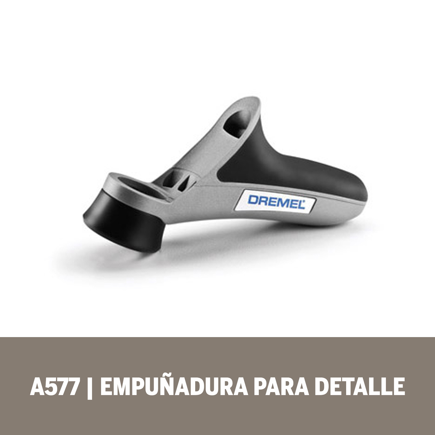 Este aditamento transfiere el peso del mototool para la palma de tu mano para mayor equilibrio y control del mototool.