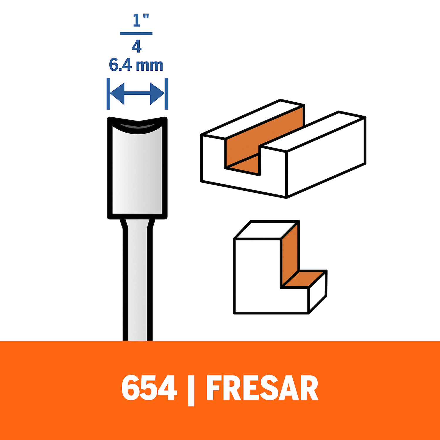 Resumen del producto Utilizadas para cantear y ranurar madera, las brocas de fresadora Dremel son ideales para fresar, incrustar y escoplear en madera y otros materiales blandos Las brocas de fresadoras rectas son planas en la parte inferior para cortar ranuras cuadradas, rebajes y ranuras, y para nivelar áreas empotradas. 1 broca de fresadora de alta calidad incluida Se usa con los aditamentos 231 mesa de fresado o 335 fresadora de inmersión.