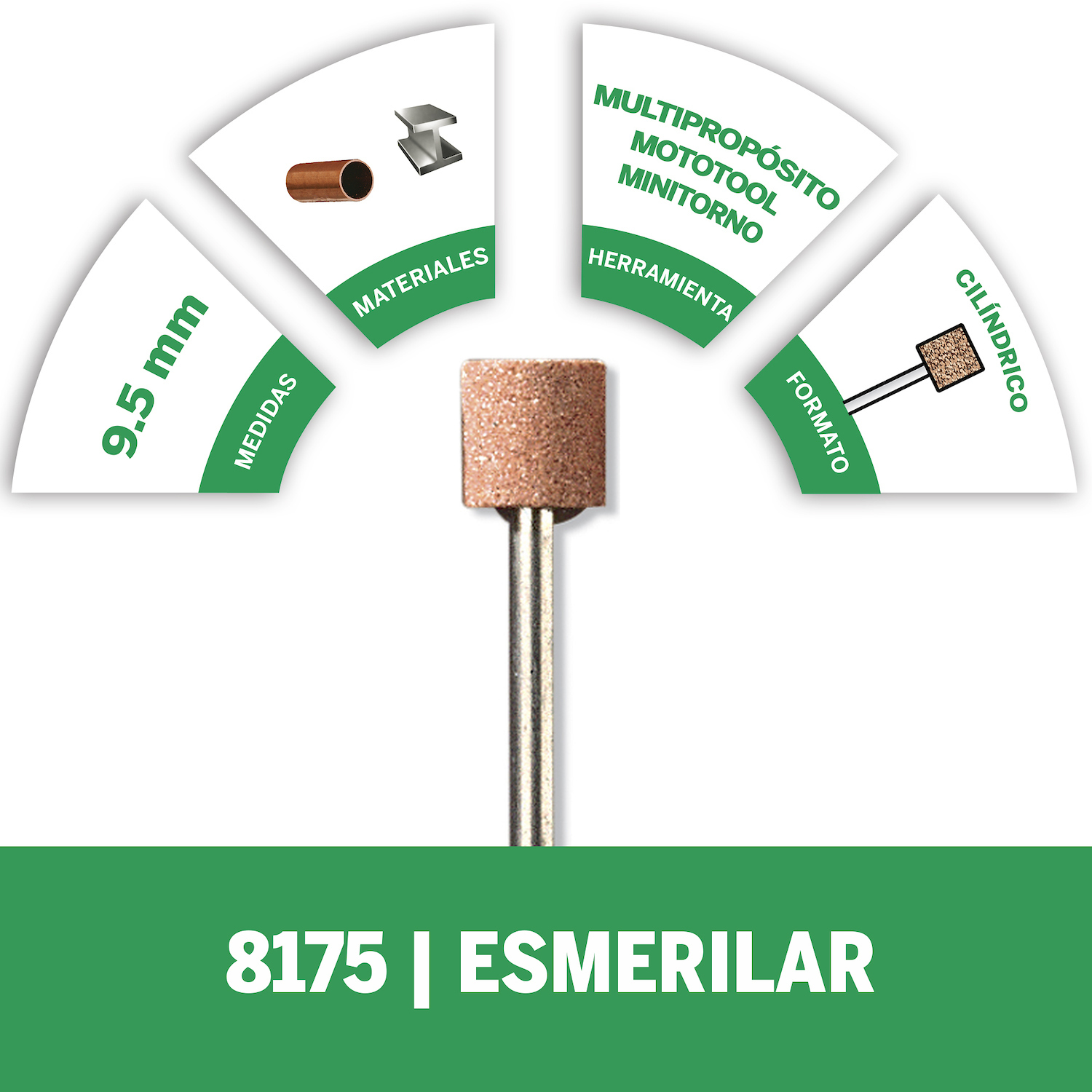 Resumen del producto Ideal para afilado, desbarbado y amolado en general en muchos materiales, incluido el acero inoxidable Para usar en metales, piezas moldeadas, uniones soldadas, remaches y óxido Un abrasivo industrial de alta calidad Diseñada especialmente para trabajar superficies cónicas ferret