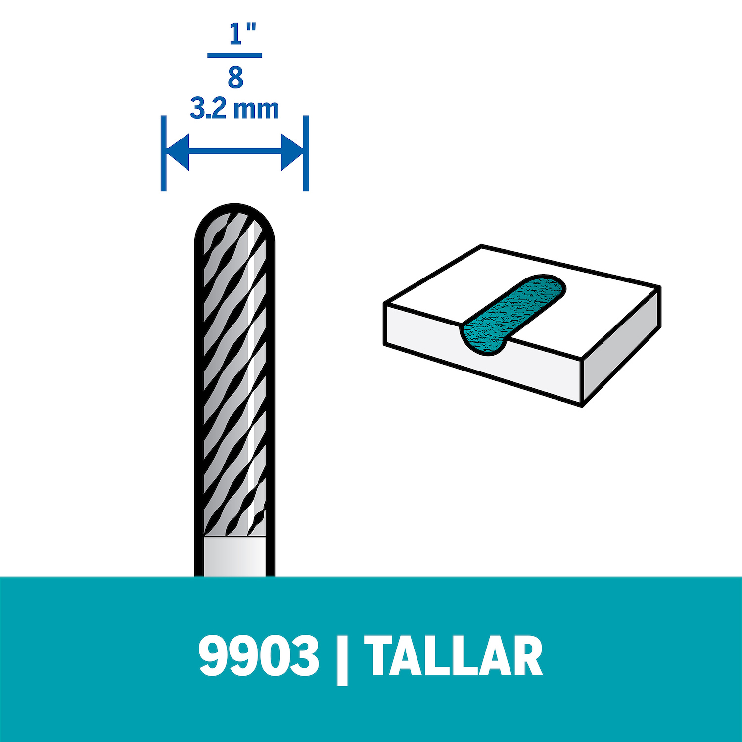 Resumen del producto Lijado, cepillado o amolado especialmente de materiales duros incluyendo: acero templado, acero inoxidable, hierro fundido, metales no ferrosos, cerámica cocida en horno, plásticos y maderas duras Una broca de alta velocidad hecha de carburo de tungsteno, el material más duro después del diamante Utilice velocidades más elevadas para maderas duras, velocidades más bajas para metales y muy bajas para plásticos Utiliza los lados de la broca (en lugar de la punta) para un corte eficaz