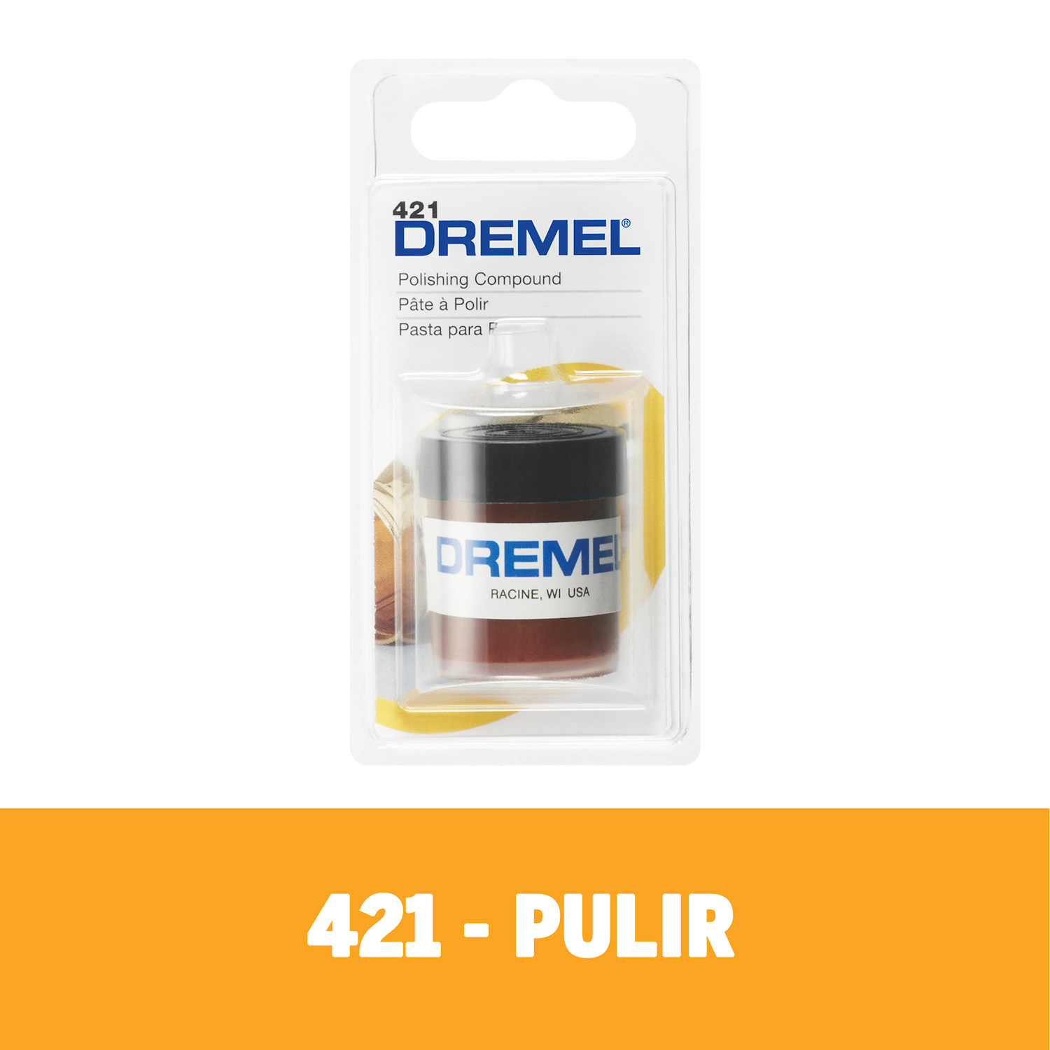 Aplícalo a discos para pulir las películas de óxido mate e imperfecciones de metales y plásticos Compuesto para pulido (421) Aplícalo a discos para pulir las películas de óxido mate e imperfecciones de metales y plásticos.