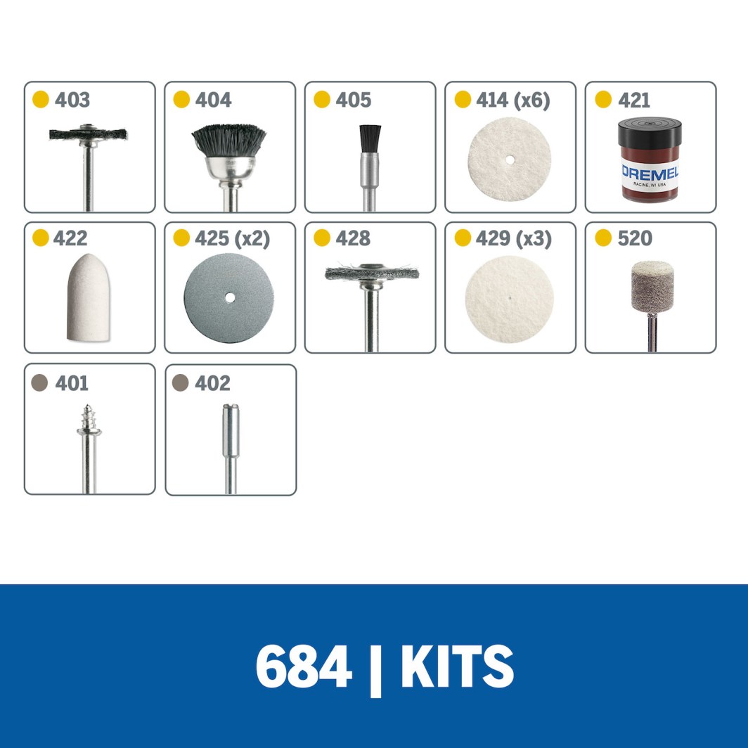 El set inicial perfecto para limpiar y pulir, incluye 20 accesorios