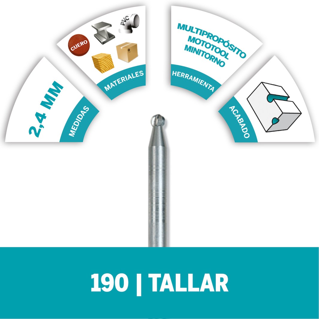Fresa de alta velocidad 3,2 mm (190) tallar, grabar y dar formas ferreteria tiendas s.a ferreteria en medellin_mejores precios de ferreteria_distribuidor autorizado en colombia_quien vende bosch_donde puede comprar bosch