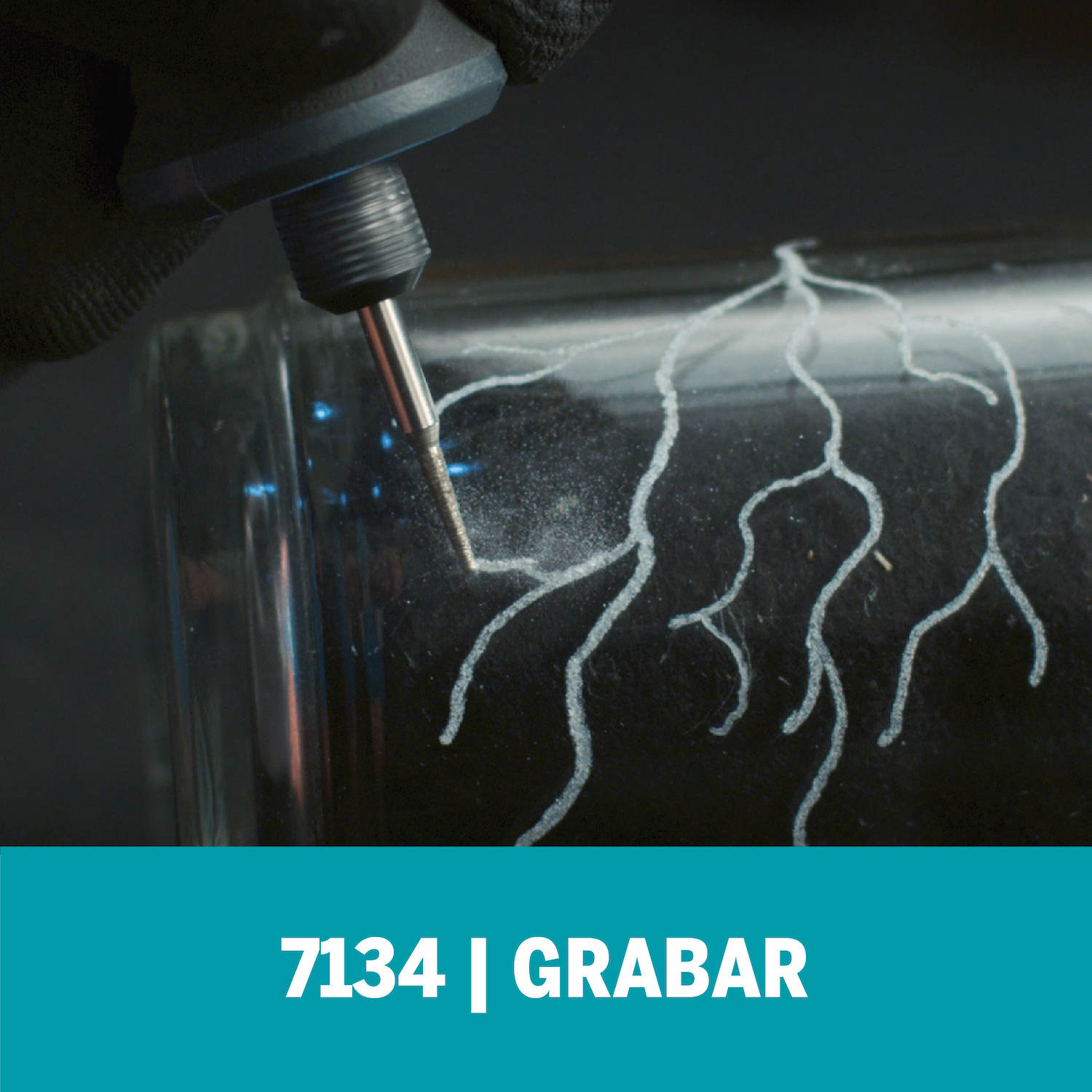 Broca de diamante fina con cabezal plano para el grabado detallado en materiales duros