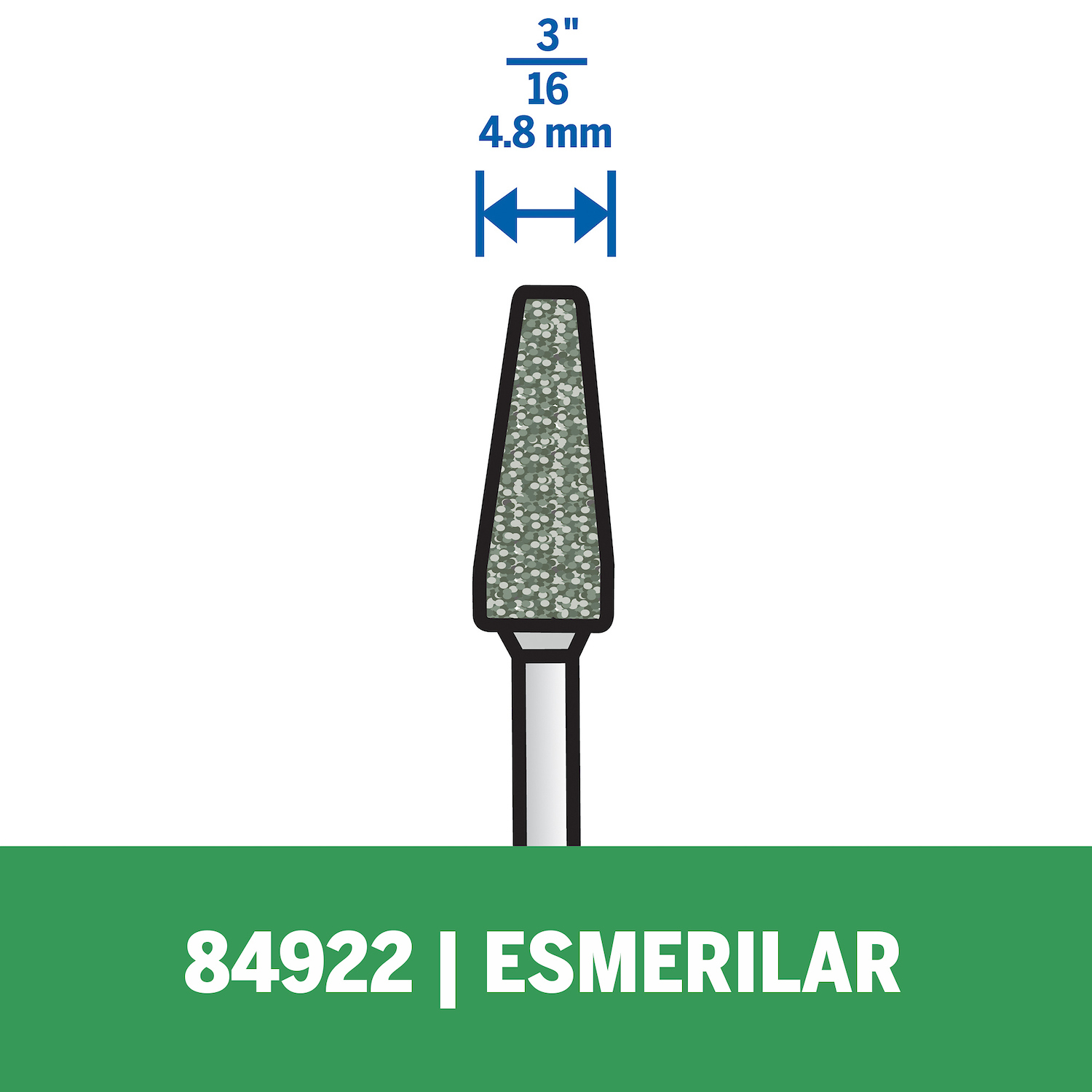 Broca de diamante fina con cabezal puntiagudo/cónico para el grabado detallado en materiales duros