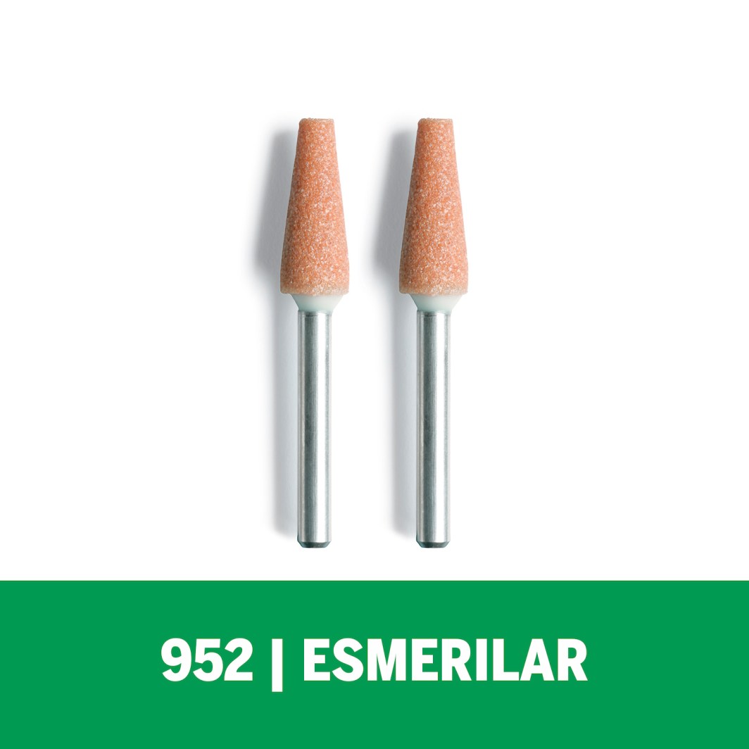 Punta cónica pequeña para pulir materiales como el metal.