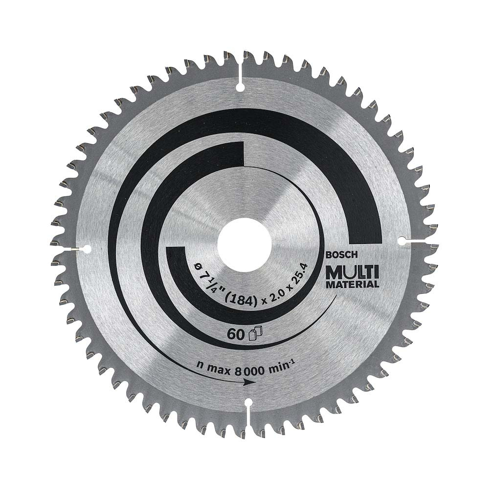 Disco Corte Tusgteno 7.1/4" X 60T EJE 1" Multimaterial SKU 2608642194