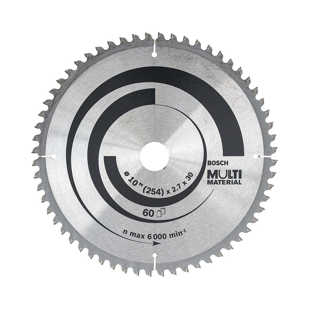 Disco Corte Tusgteno 10" X 60T EJE 1.3/16" Multimaterial SKU 2608642200