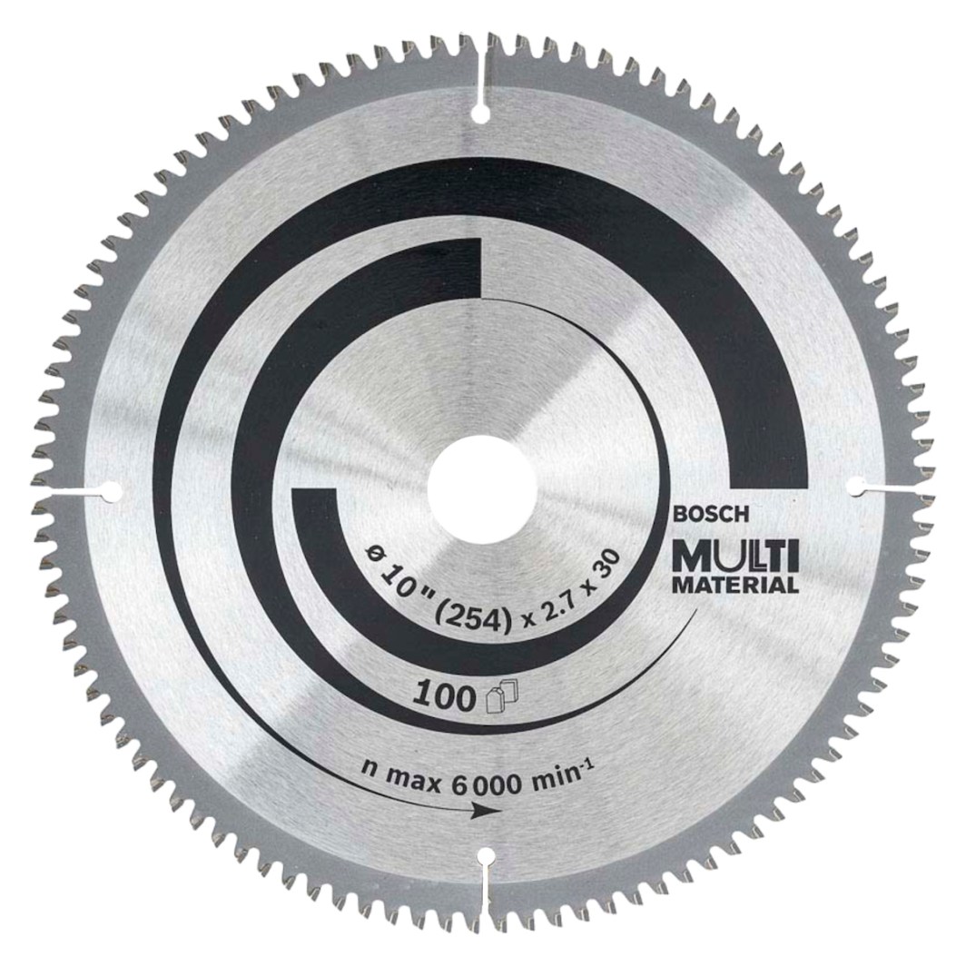 Disco Corte Tusgteno 10" X 100T EJE 1.3/16" Multimaterial SKU 2608642202