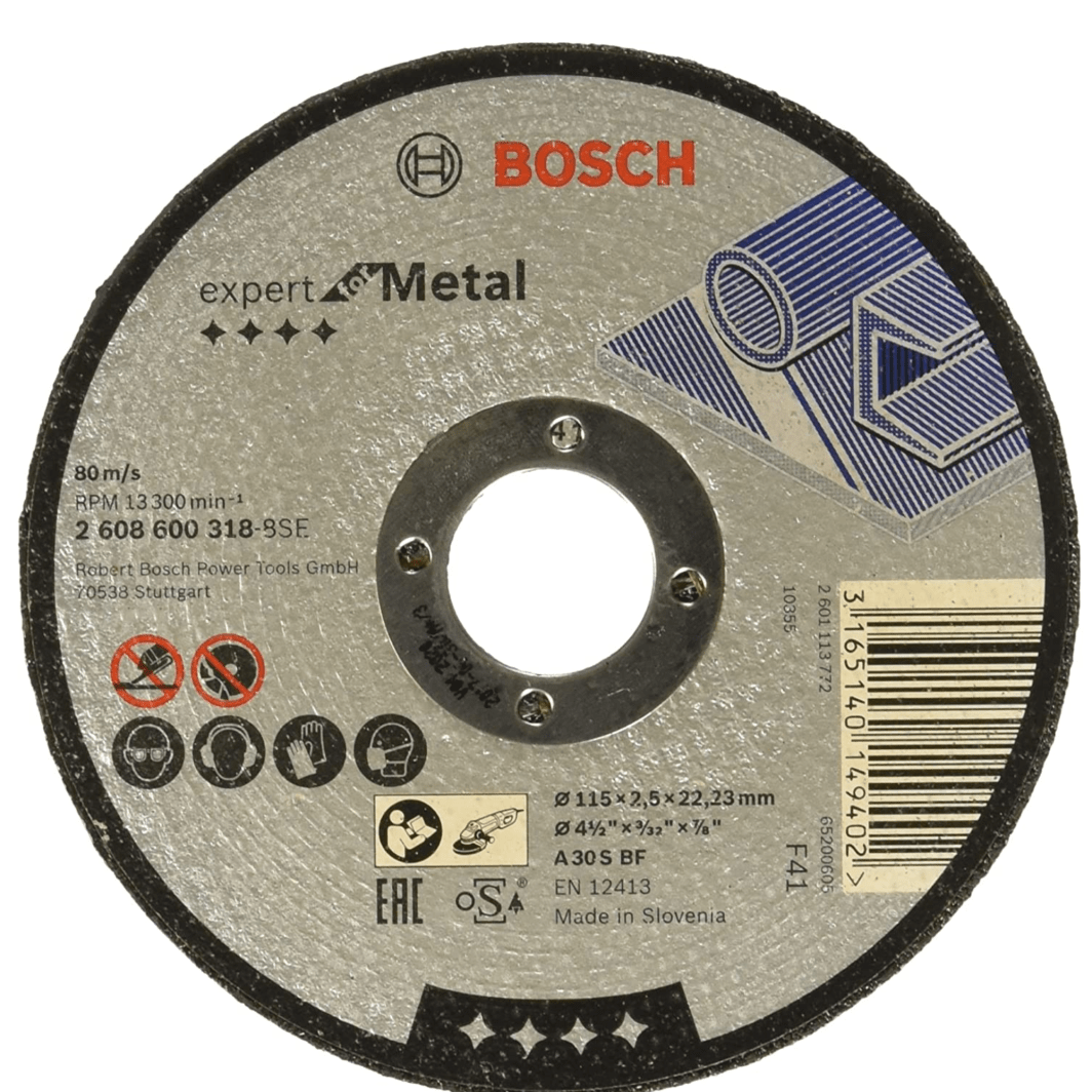 Disco Corte Metal 4.1/2" X 3/32" T1 A30 Expert SKU 2608600318