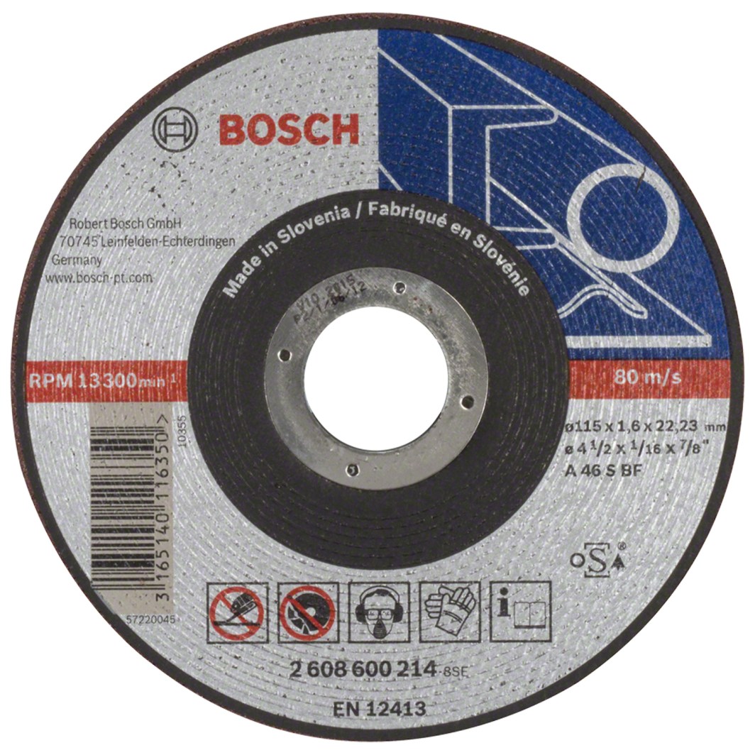 Disco Corte Metal 4.1/2" X 1/16" T1 A46 Expert SKU 2608600214