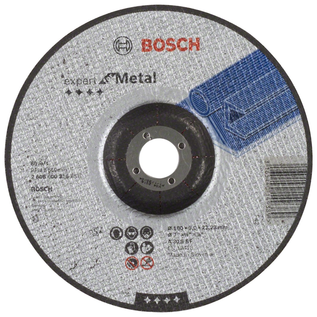 Disco Corte Metal 7" X 1/8" T27 A30 Expert SKU 2608600316