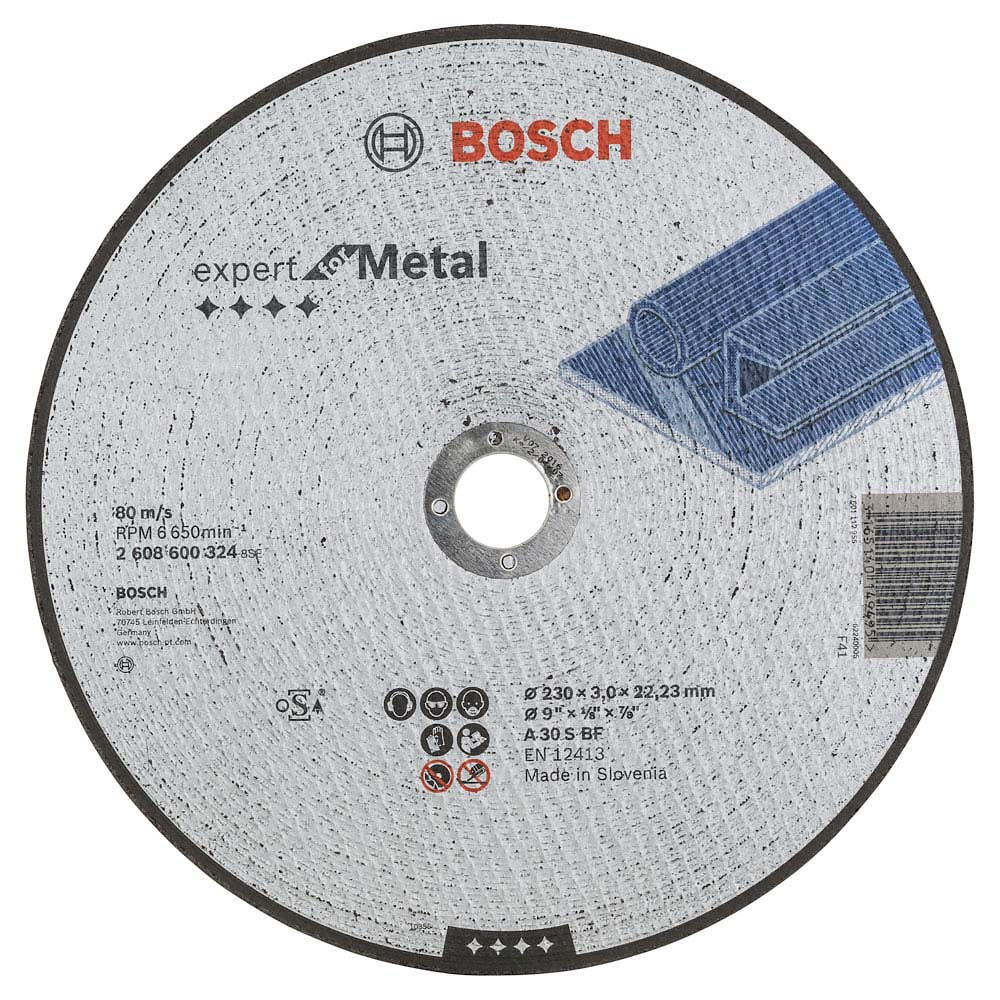 Disco Corte Metal 9" X 1/8" T1 A30 Expert SKU 2608600324