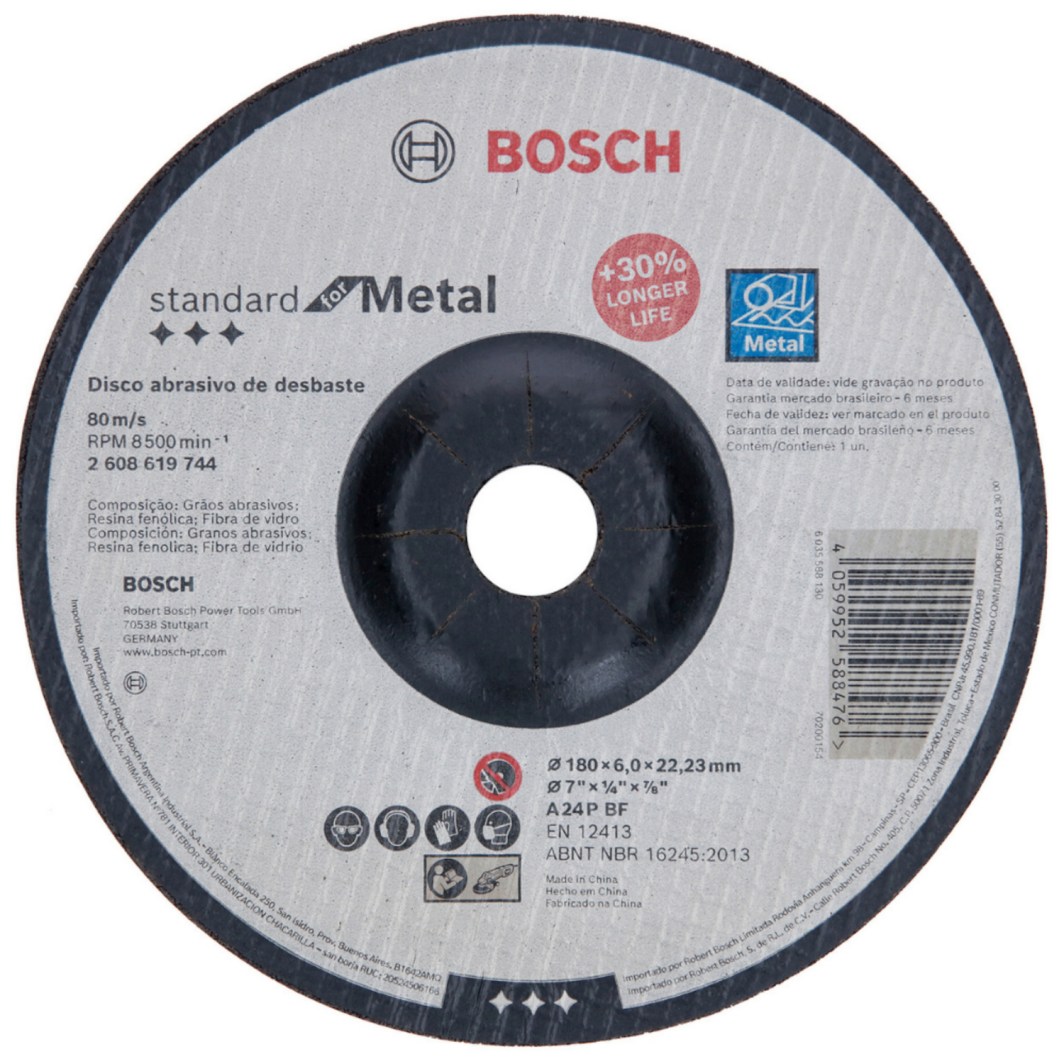 Disco Pulir Metal  7" X 1/4" T27 A24 Standard SKU 2608619744